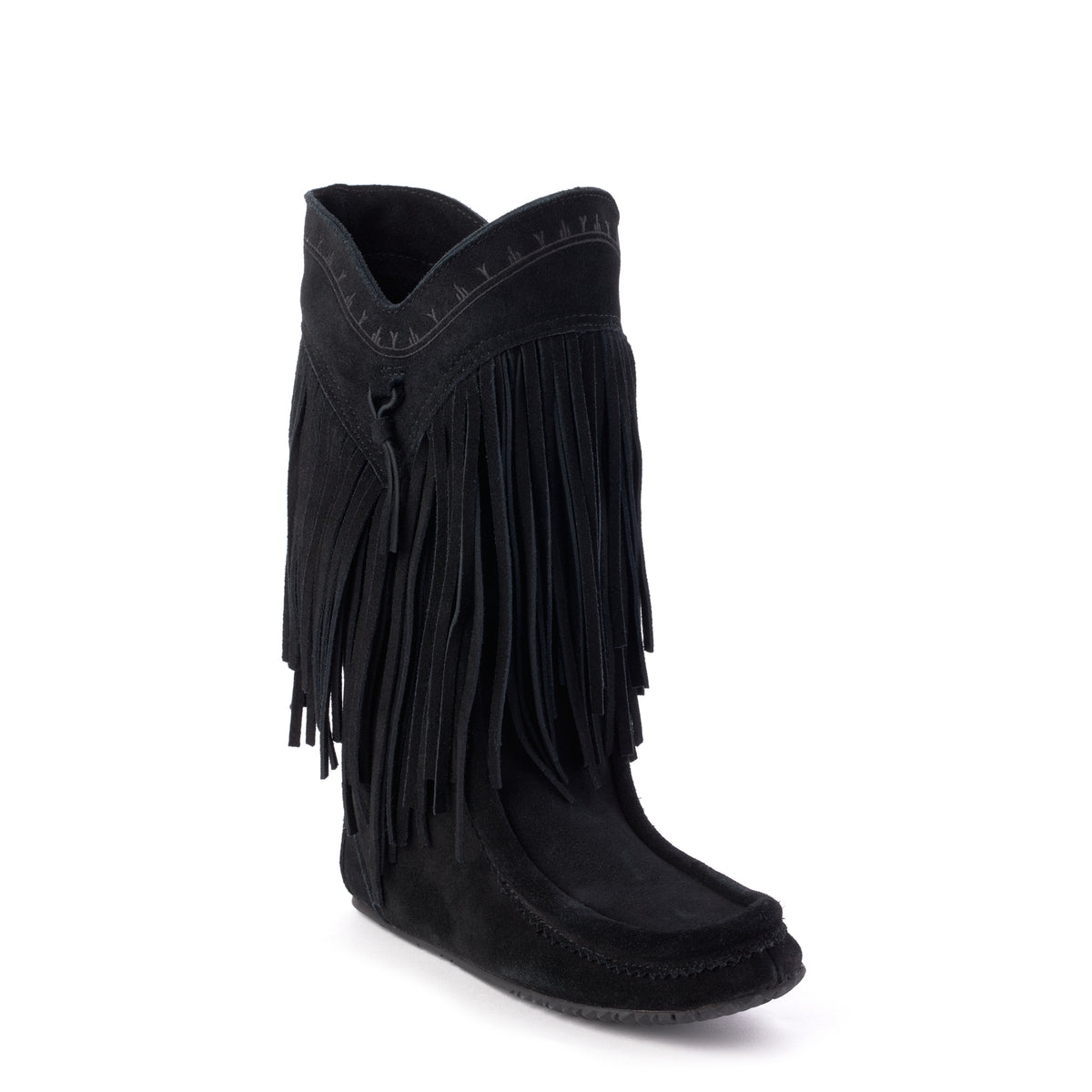 Minnetonka classic fringe hot sale western bootie