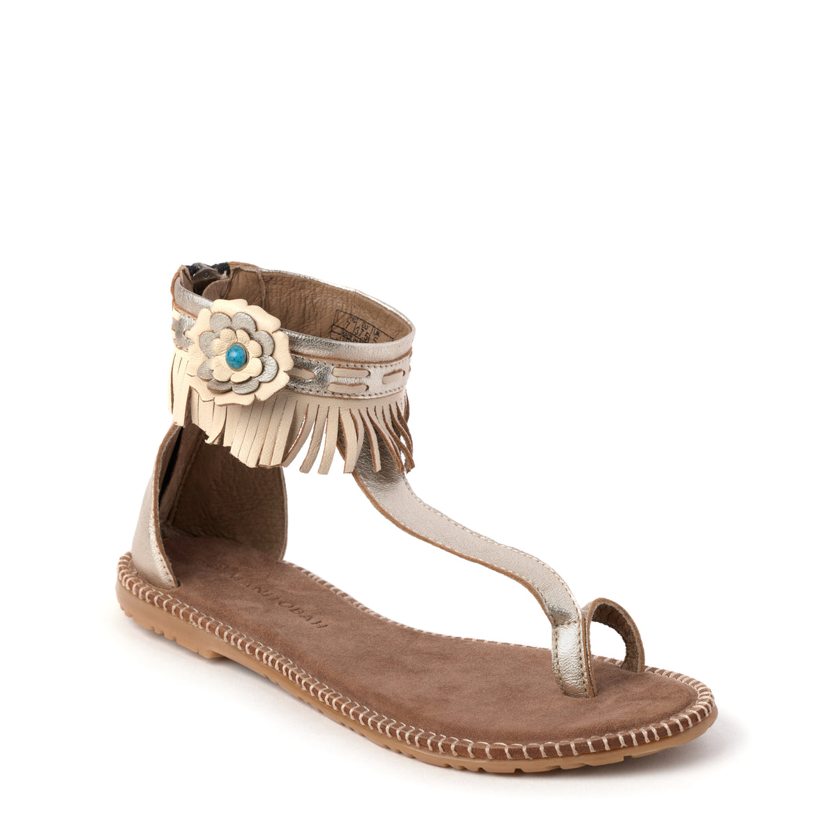 Multicolor Fringe Shoes Women'S Elegant Open Toe Zipper Sandal